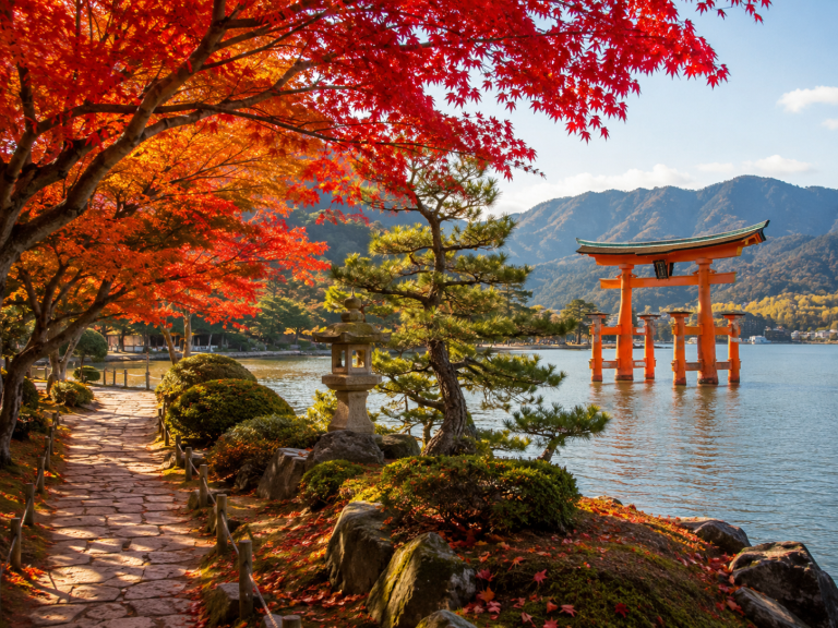 Hiroshima Autumn Leaves 2026: Miyajima, Gardens and 2–3 Day Routes Generated Image 3 768x576