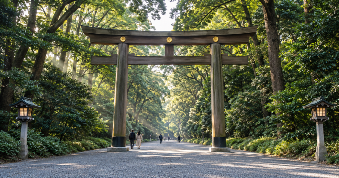 東京明治神宮森林參道與鳥居