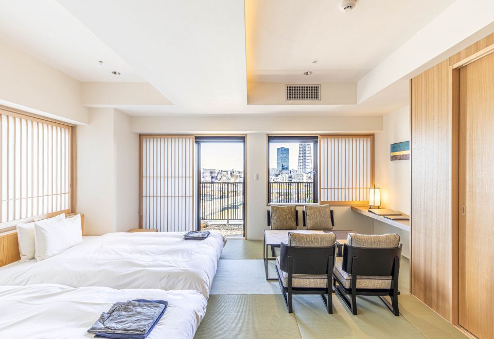 Japanese-style twin guest room at Prostyle Ryokan Tokyo Asakusa